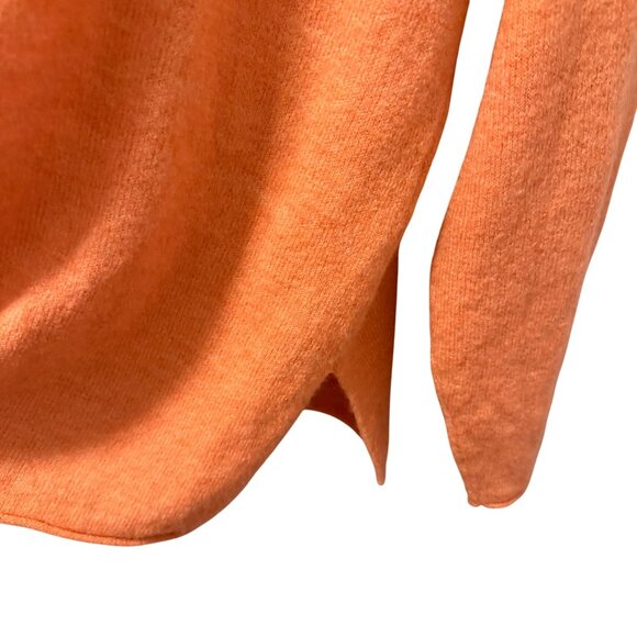 L.O.G.G By H&M Oversized Soft V-Neck Wool Blend Sweater Sz M  Orange - Picture 10 of 12